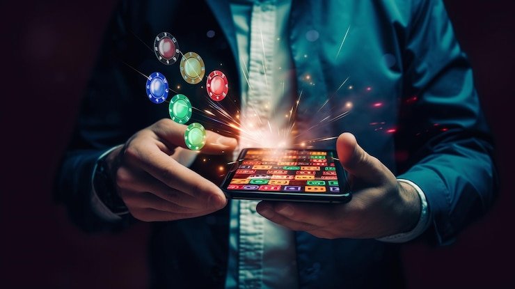 Pengguna membaca informasi perlindungan privasi pada platform taruhan